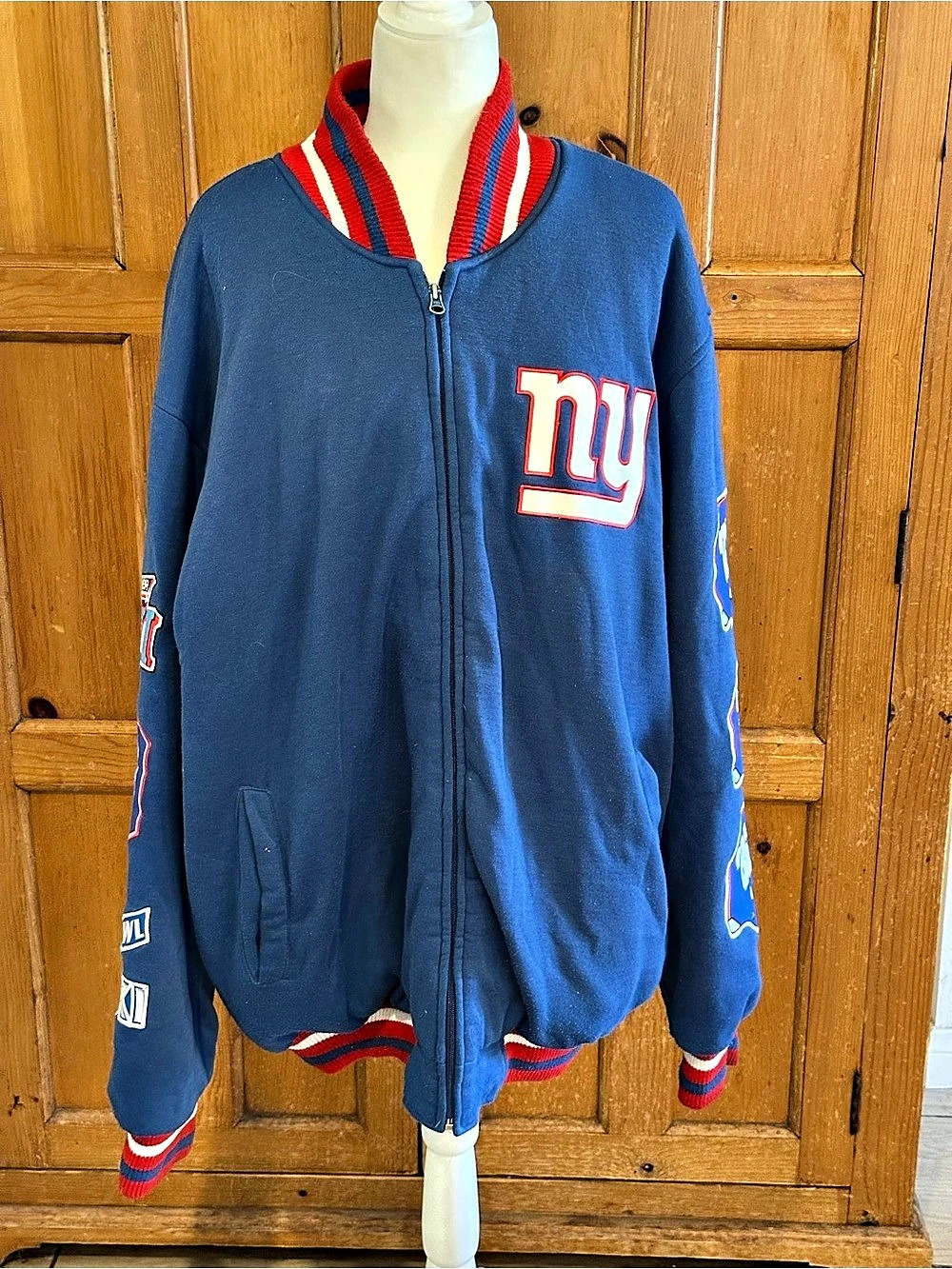 Men's Blue & Red Varsity Jacket